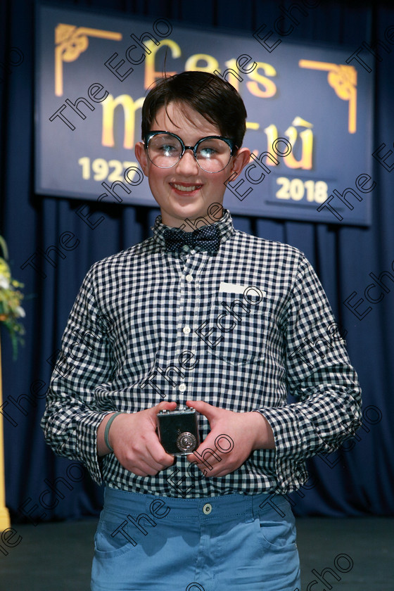 Feis20022018Tue49 
 49
Bronze Medallist Chulainn Lyons from Bishopstown.
 Speech and Drama Class: 327: The Hartland Memorial Perpetual Trophy Dramatic Solo Section 2 12 Yearsand Under Feis Maiti 92nd Festival held in Fr. Mathew Hall. EEjob 20/02/2018 Picture: Gerard Bonus.