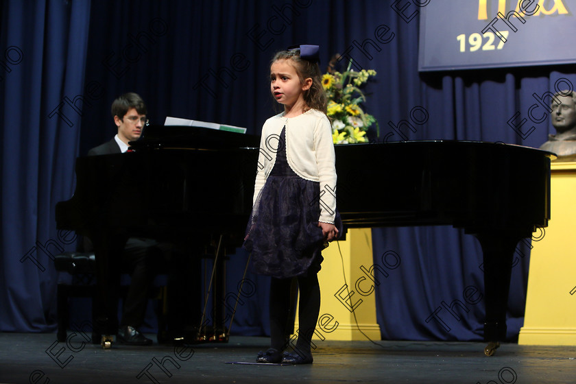 Feis27032018Tue40 
 38~39~40
Layla Moloney singing backed by Accompanist Michael Young.
 Singing Class: 56: 7 Years and Under Crawley The Penguin Dance Feis Maiti 92nd Festival held in Fr. Mathew Hall. EEjob 27/03/2018 Picture: Gerard Bonus