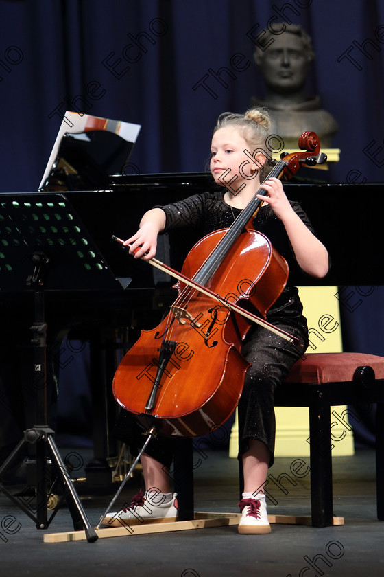 Feis01022019Fri33 
 33
Grace OConnell from Glanmire performing set piece

Class: 251: Violoncello Solo 10 Years and Under (a) Carse  A Merry Dance. 
(b) Contrasting piece not to exceed 2 minutes.

Feis Maiti 93rd Festival held in Fr. Matthew Hall. EEjob 01/02/2019. Picture: Gerard Bonus