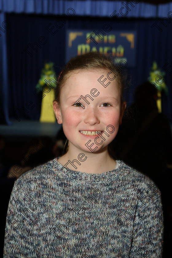 Feis21032018Wed06 
 6
Silver Medallist in the Under 8 Solo verse speaking Clodagh McCarthy from Glanmire.
 Labhairt na Filocht agus Mreanna Drmaochta Class: 516: Bharslabhairt 9 Bliana DAois N Faoina Roinn 1 Feis Maiti 92nd Festival held in Fr. Mathew Hall. EEjob 21/03/2018 Picture: Gerard Bonus