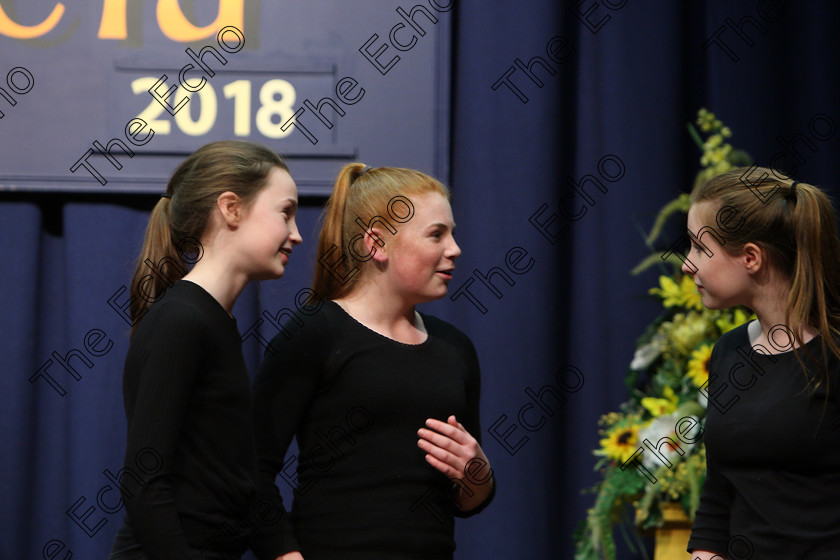 Feis26022018Mon21 
 21~22
Montfort College Group 2 performing The Holiday Mishap.
 Speech and Drama Class: 363: Group Improvisation 13 Years and Under Feis Maiti 92nd Festival held in Fr. Mathew Hall. EEjob 26/02/2018 Picture: Gerard Bonus.