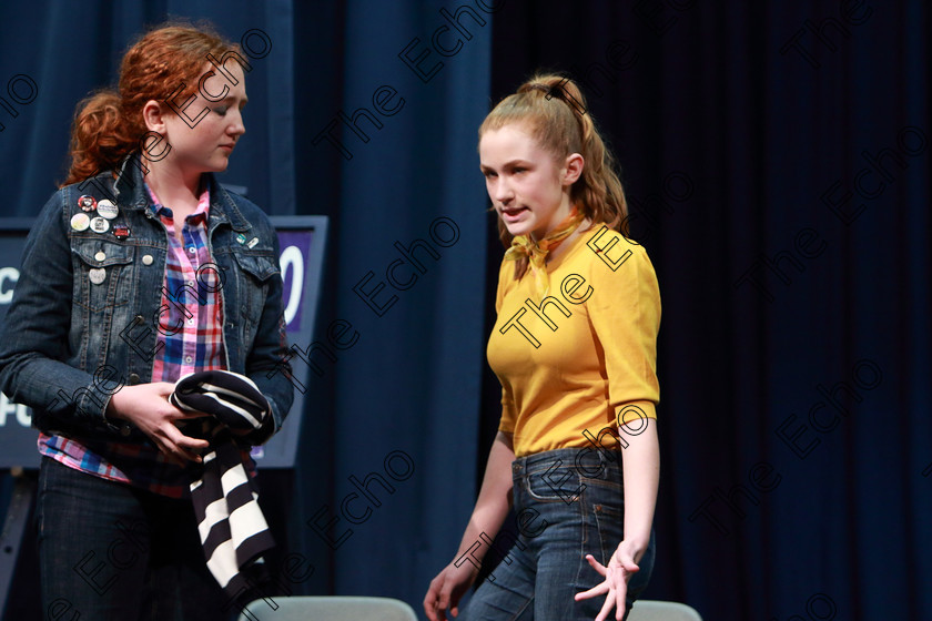 Feis14032019Thu53 
 52~53
Cerys Cash and Caroline Sweeney from Rathcormac performing The Real Queen of Hearts.

Class: 310: The Peg Hallahan Memorial Perpetual Trophy Dramatic Duo 14 Years and Under A Dramatic Scene not exceeding 10 minutes.

Feis Maiti 93rd Festival held in Fr. Mathew Hall. EEjob 14/03/2019. Picture: Gerard Bonus.