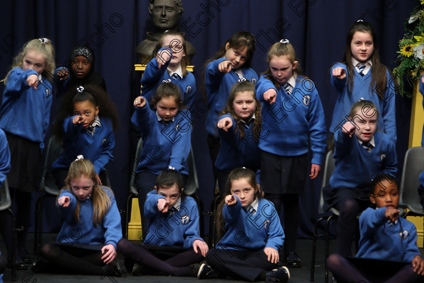 Feis23022018Fri34 
 32~36
St. Marys NS Cobh performing (Pam Golden) 
 Speech and Drama Class: 476: The Peg OMahony Memorial Perpetual Cup Choral Speaking 4th Class Feis Maiti 92nd Festival held in Fr. Mathew Hall. EEjob 23/02/2018 Picture: Gerard Bonus.