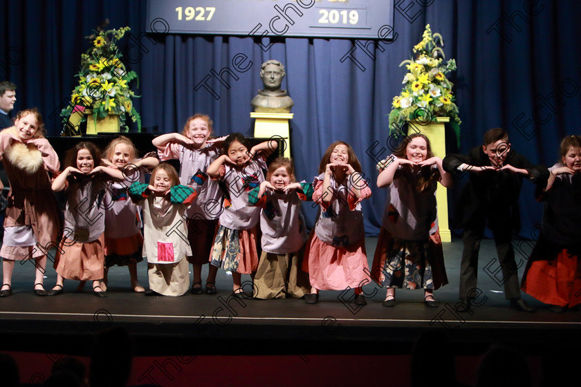 Feis28022019Thu67 
 62~67
CADA Performing Arts performing extracts from Annie.

Class: 103: The Rebecca Allman Perpetual Trophy Group Action Songs 10 Years and Under Programme not to exceed 10minutes.

Feis Maiti 93rd Festival held in Fr. Mathew Hall. EEjob 28/02/2019. Picture: Gerard Bonus