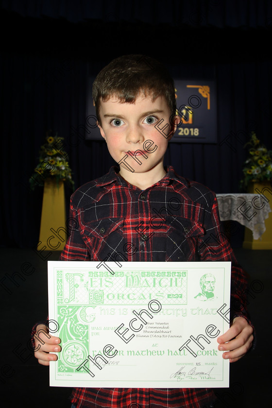 Feis22032018Thu34 
 34
Commended Oliver Yelverton from Glanmire.
 Labhairt na Filocht agus Mreanna Drmaochta Class: 517: Corn Helen Bharslabhairt 7 Bliana DAois N Faoina Roinn 2 Feis Maiti 92nd Festival held in Fr. Mathew Hall. EEjob 22/03/2018 Picture: Gerard Bonus