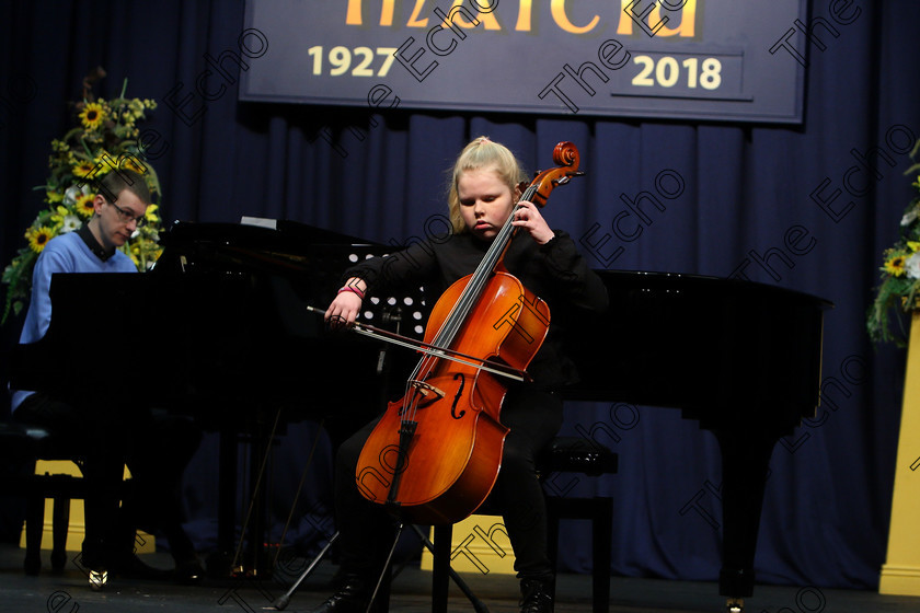 Feis09022018Fri10 
 10
Martha Dwyer performing with Accompanist Conor Palliser.
 Instrumental Music Class: 232: The Houlihan Memorial Perpetual Cup 
String Repertoire 14 Years and Under Feis Maiti 92nd Festival held in Fr. Mathew Hall. EEjob 09/02/2018 Picture: Gerard Bonus.