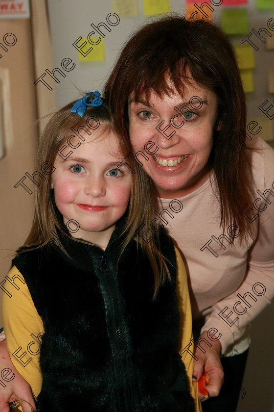 Feis11032018Sun57 
 57
Performer Rebecca Cotter with her mum Lorna.
 Speech and Drama Class: 368: Solo Verse Speaking Girls 7 Years and Under Section 5 Feis Maiti 92nd Festival held in Fr. Mathew Hall. EEjob 10/03/2018 Picture: Gerard Bonus.