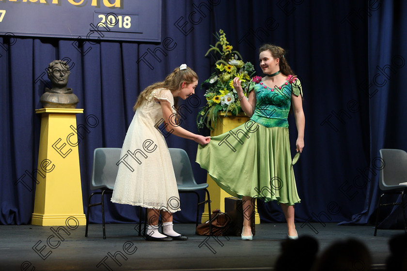 Feis22022018Thu38 
 37~38
Rebekah McKeown and Louise Greally performing Liddy
 Speech and Drama Classes: 310: The Peg Hallahan Perpetual Trophy Dramatic Duo 14 Years and Under Feis Maiti 92nd Festival held in Fr. Mathew Hall. EEjob 22/02/2018 Picture: Gerard Bonus.