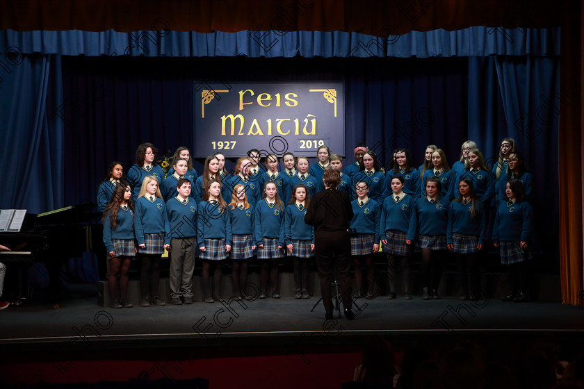 Feis27022019Wed57 
 56~60
Glanmire Community School singing Its Only a Paper Moon and Can You Hear Me

Class: 82: The Echo Perpetual Shield Part Choirs 15 Years and Under Two contrasting songs.

Feis Maiti 93rd Festival held in Fr. Mathew Hall. EEjob 27/02/2019. Picture: Gerard Bonus