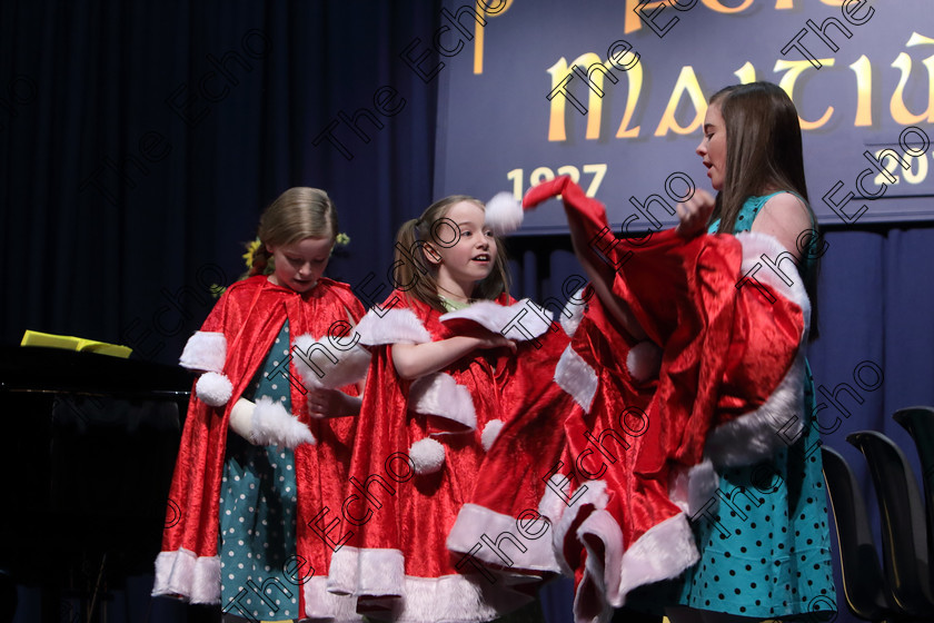 Feis27032018Tue76 
 65~69
A fabulous 90 marks for the family of Faye, Sophia and Charlotte Herlihy from Ballinhassig performed in the Family Class A programme of own choice not to exceed 10 minutes they called it Sisterhood every adjudicator at this years Feis awarded the top mark of 90 points to one or two acts, many adjudicators dont give the highest score in years of adjudicating, reflecting the very high standard going through the doors of Fr. Mathew Hall. 
 Feis Maiti 92nd Festival held in Fr. Mathew Hall. EEjob 28/03/2018 Picture: Gerard Bonus