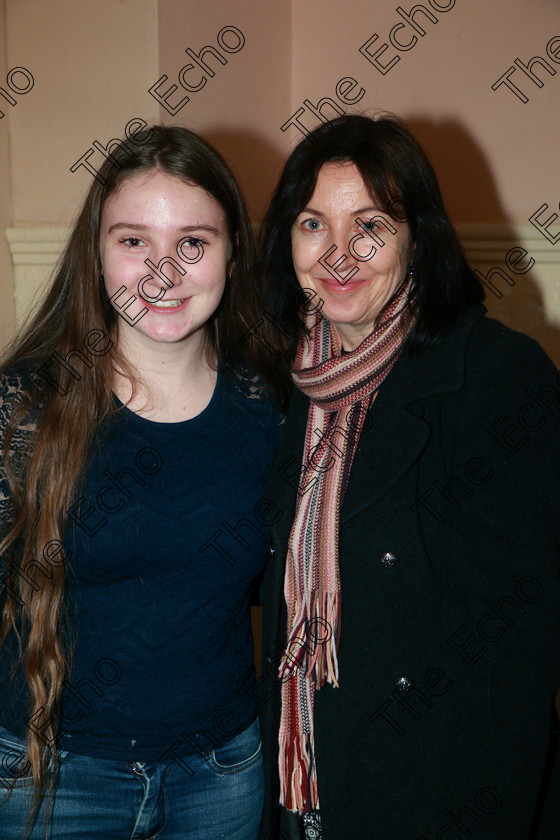 Feis31012018Wed09 
 9
Caoimhe Buckley from Macroom with her mother Ellen.
 Class: 164: Piano Solo 14 years and under. Feis Maiti 92nd Festival held in Fr. Matthew Hall. EEjob 31/01/2018 Picture: Gerard Bonus