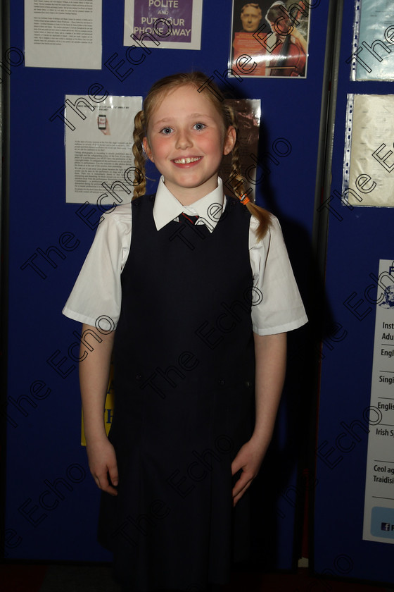 Feis16032018Fri36 
 36
Performer Ella McCarthy from Bandon.
 Speech and Drama Class: 328: The Fr. Nessan Shaw Memorial Perpetual Cup Dramatic Solo 10 Years and Under Section 3 Feis Maiti 92nd Festival held in Fr. Mathew Hall. EEjob 16/03/2018 Picture: Gerard Bonus.