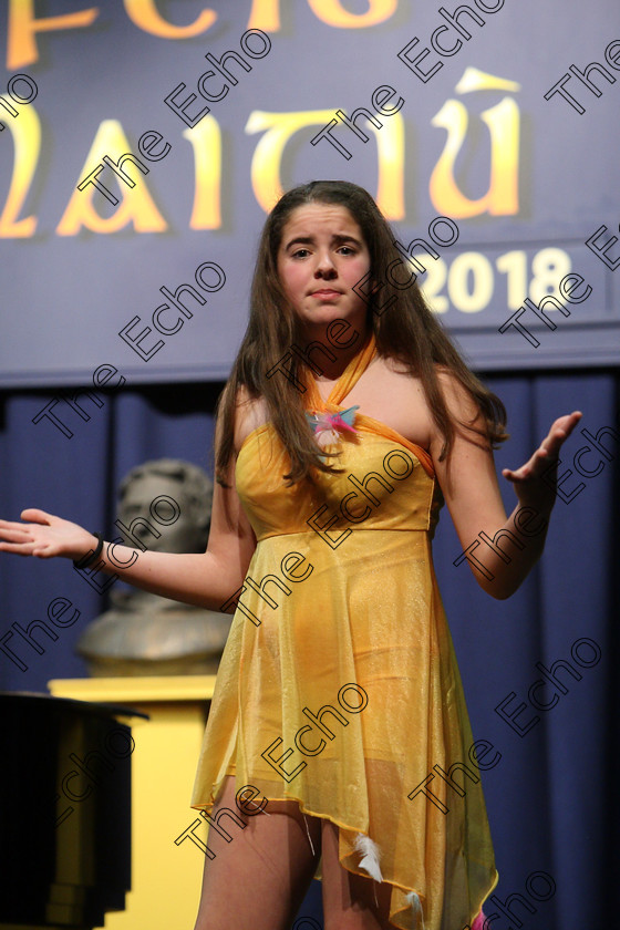 Feis08032018Thu02 
 2
Danielle Brennan performing Colours of the Wind from Pocahontas.
 Singing and School Choirs Class: 112: The C.A.D.A. Perpetual Trophy Solo Action Song 14 Years and Under Section 2 Feis Maiti 92nd Festival held in Fr. Mathew Hall. EEjob 06/03/2018 Picture: Gerard Bonus.