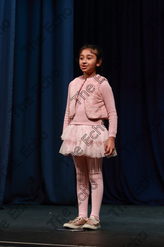 Feis31032019Sun33 
 33
Silver Medal: Hiyaam Zulquernain from Waterfall

Class: 369: Solo Verse Speaking Girls 6 Years and Under Section 3 Either Ice Cone Island Bernard Lodge or Night Fright Marian Swinger.

Feis Maiti 93rd Festival held in Fr. Mathew Hall. EEjob 31/03/2019. Picture: Gerard Bonus