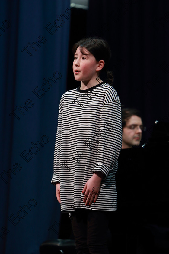 Feis01032019Fri30 
 30
2nd place and Bronze Medallist Beth Barrett from Model Farm Road singing What If from The Adams Family.

Class: 114: The Henry OCallaghan Memorial Perpetual Cup Solo Action Song 10 Years and Under Section 2 An action song of own choice.

Feis Maiti 93rd Festival held in Fr. Mathew Hall. EEjob 01/03/2019. Picture: Gerard Bonus