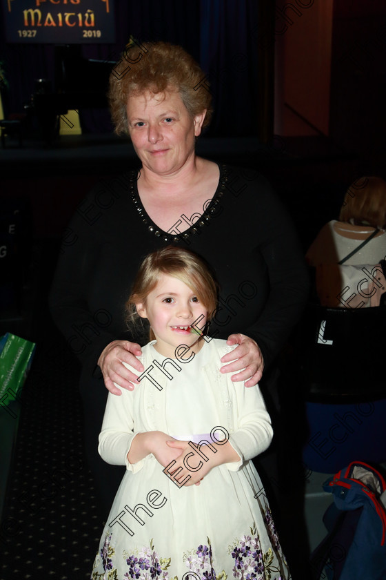 Feis05022019Tue05 
 5
Performer Meadhbh OHanlon from Douglas with her mother Deirdre.

Class: 187: Piano Solo 9 Years and Under Confined Two contrasting pieces not exceeding 2 minutes.

Feis Maiti 93rd Festival held in Fr. Matthew Hall. EEjob 05/02/2019. Picture: Gerard Bonus