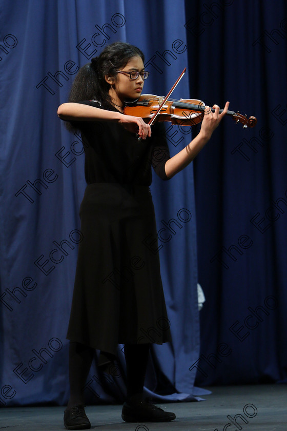 Feis31012018Wed37 
 37
Megan Chan from Blackrock performing Bruch, Violin Concerto 1st movement.
 Instrumental Music; Class: 236 The Shanahan & Co. Perpetual Cup: Advance Violin, one movement from a Concerto; Feis Maiti 92nd Festival held in Fr. Matthew Hall. EEjob 31/01/2018. Picture: Gerard Bonus.