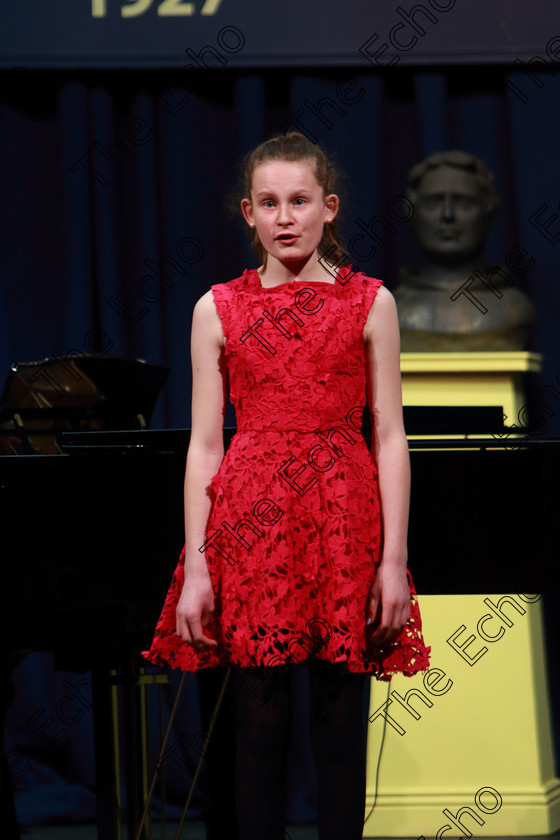 Feis04032019Mon05 
 5
Grinne Finn singing.

Class: 53: Girls Solo Singing 13 Years and UnderSection 2John Rutter A Clare Benediction (Oxford University Press).

Feis Maiti 93rd Festival held in Fr. Mathew Hall. EEjob 04/03/2019. Picture: Gerard Bonus