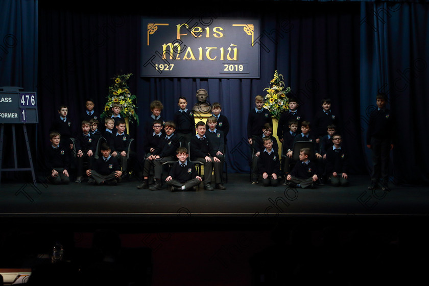 Feis20032019Wed13 
 13~15
Beaumont Boys School performing.

Class: 476: The Peg OMahony Memorial Perpetual Cup Choral Speaking 4th Class (a) The Three Little Pigs Marian Swinger (b) Own Choice.

Feis Maiti 93rd Festival held in Fr. Mathew Hall. EEjob 20/03/2019. Picture: Gerard Bonus.