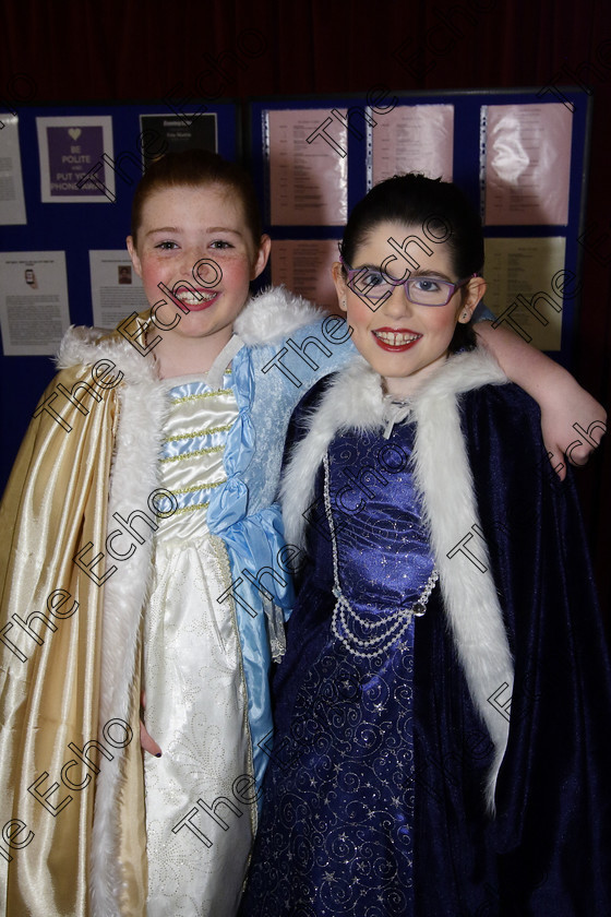 Feis24032018Sat69 
 68~69
Performers and Saoirse Twomey from Bishopstown and Ballinhassig performed Two Sisters in a Very Frosty Situation.
 Speech and Drama Class: 312: Dramatic Duo 10 Years and Under Feis Maiti 92nd Festival held in Fr. Mathew Hall. EEjob 24/03/2018 Picture: Gerard Bonus