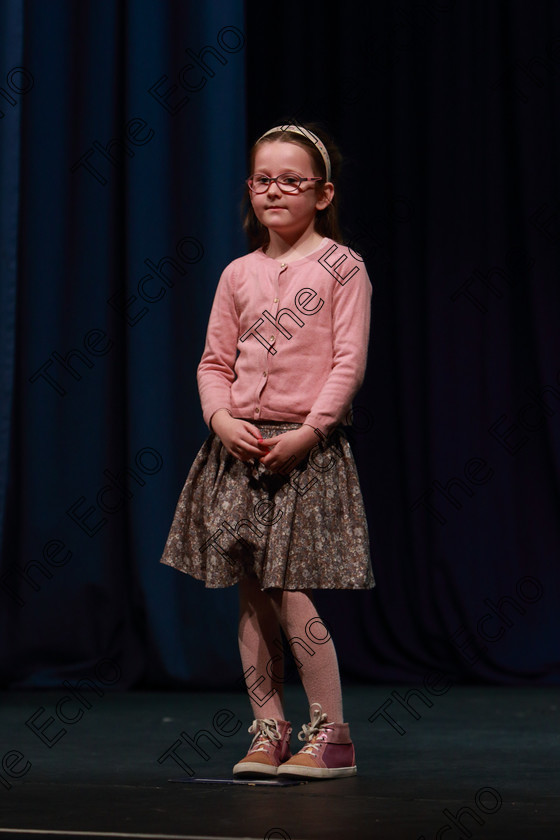 Feis31032019Sun31 
 31
Lucy McAuliffe performing

Class: 369: Solo Verse Speaking Girls 6 Years and Under Section 3 Either Ice Cone Island Bernard Lodge or Night Fright Marian Swinger.

Feis Maiti 93rd Festival held in Fr. Mathew Hall. EEjob 31/03/2019. Picture: Gerard Bonus