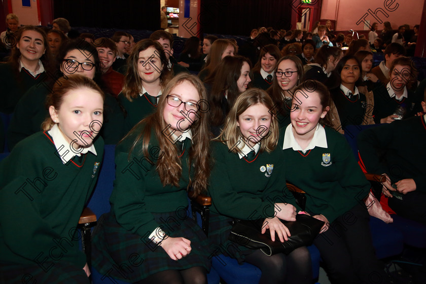 Feis27022019Wed06 
 6
Aisling Quinlan, Mira Bonelli, ire Morrissey and Jenny Ryan from Cashel Community School.

Class: 77: The Father Mathew Hall Perpetual Trophy Sacred Choral Group or Choir 19 Years and Under Two settings of Sacred words.
Class: 80: Chamber Choirs Secondary School

Feis Maiti 93rd Festival held in Fr. Mathew Hall. EEjob 27/02/2019. Picture: Gerard Bonus