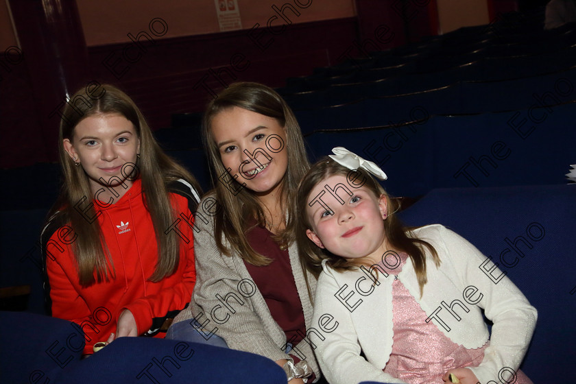 Feis30032019Sat39 
 39
2nd time performer Sophie Holland from Bandon with her Cousins Emma OSullivan and Kate Sheehy.

Class: 368: Solo Verse Speaking Girls 7 Years and Under Section 4 Either: The Mermaid Theresa Heine or Night Ride Celia Warren.

Feis Maiti 93rd Festival held in Fr. Mathew Hall. EEjob 30/03/2019. Picture: Gerard Bonus