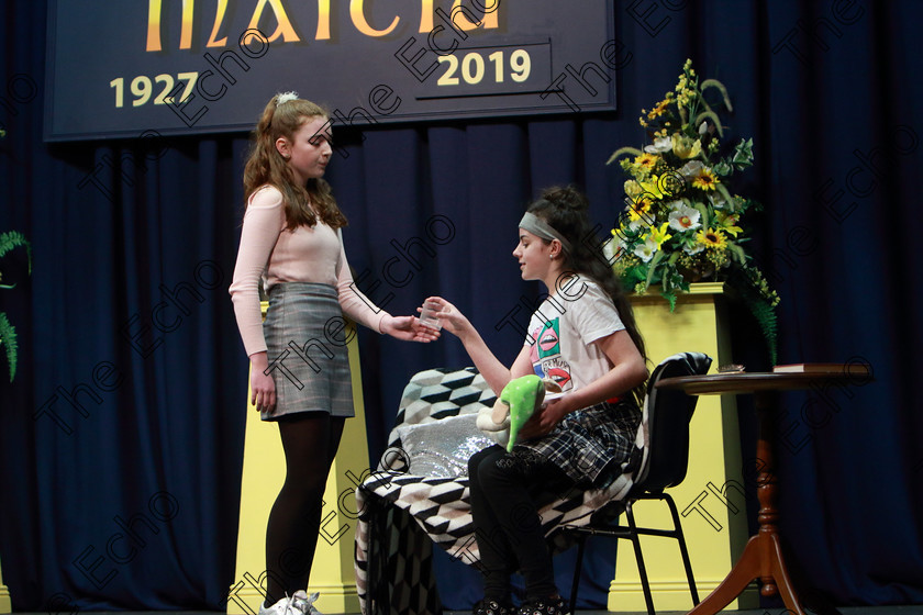 Feis14032019Thu43 
 42~43
Bronze: Jeah Murphy and Lily Costello from Whitechurch performing The Cuckoo Sisters.

Class: 310: The Peg Hallahan Memorial Perpetual Trophy Dramatic Duo 14 Years and Under A Dramatic Scene not exceeding 10 minutes.

Feis Maiti 93rd Festival held in Fr. Mathew Hall. EEjob 14/03/2019. Picture: Gerard Bonus.