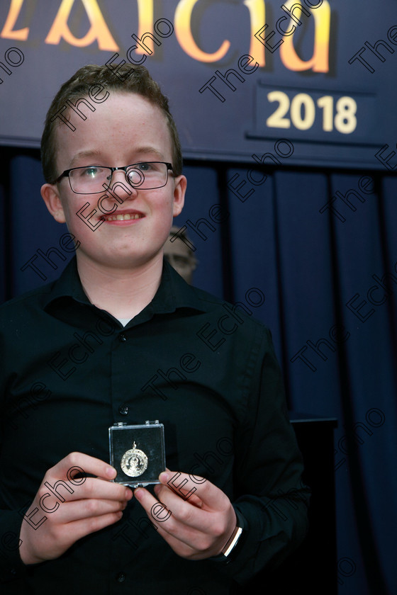 Feis05022018Mon17 
 17
Silver Medallist Cillian  Cathasaigh from Farran.
 Instrumental Music Class: 239: Violin Solo14 Years and Under Feis Maiti 92nd Festival held in Fr. Matthew Hall. EEjob 05/02/2018 Picture: Gerard Bonus.