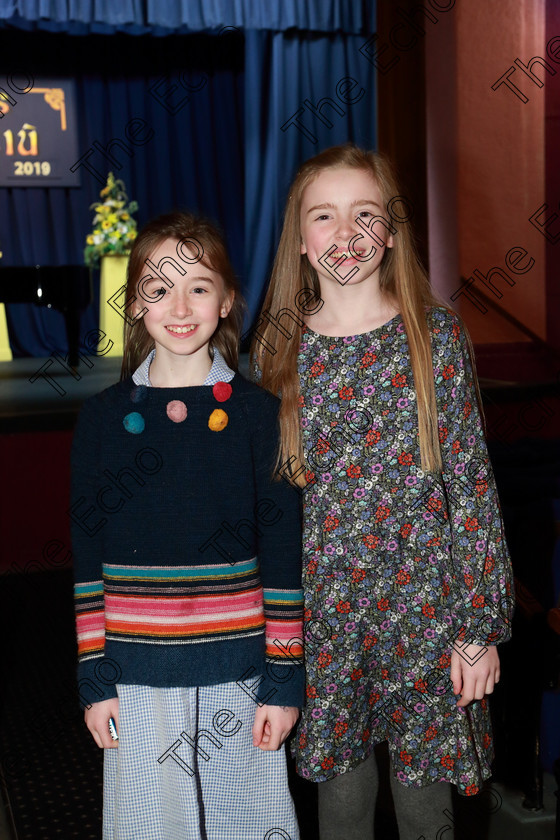 Feis26022019Tue25 
 25
Performer Sophia Herlihy from Ballinhassig with her younger sister Charlotte.

Class: 53: Girls Solo Singing 13 Years and UnderSection 1 John Rutter A Clare Benediction (Oxford University Press).

Feis Maiti 93rd Festival held in Fr. Mathew Hall. EEjob 26/02/2019. Picture: Gerard Bonus