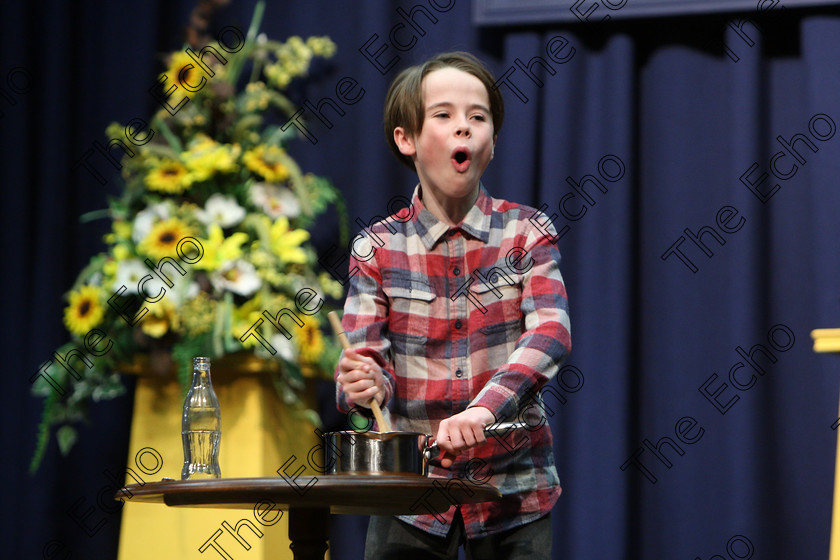 Feis19022018Mon20 
 20
Noah Cahill performing Georges Marvellous Medicine.
 Speech and Drama Class: 327: The Hartland Memorial Perpetual Trophy Dramatic Solo 12YearsandUnder Section 1 Feis Maiti 92nd Festival held in Fr. Mathew Hall. EEjob 19/02/2018 Picture: Gerard Bonus.