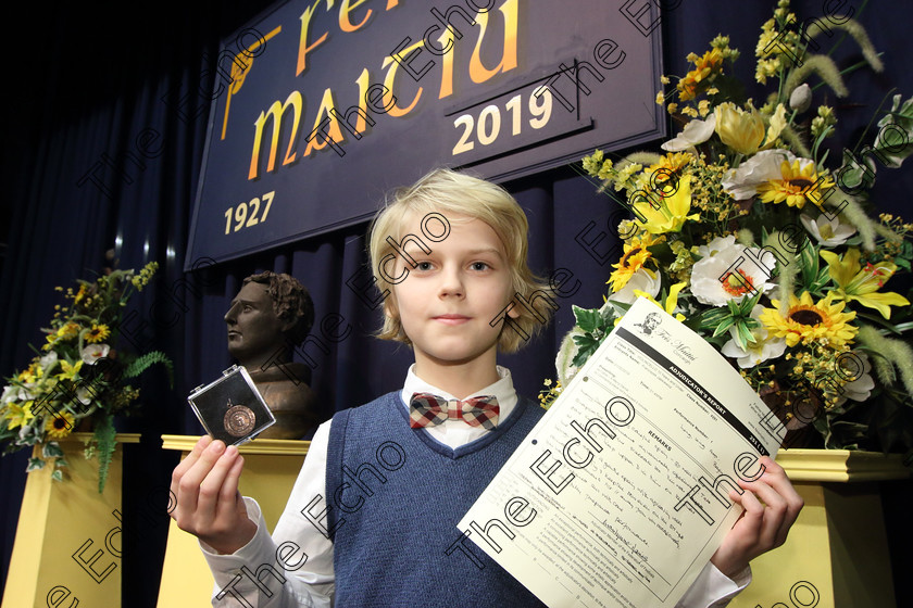 Feis01022019Fri42 
 42
Bronze Medallist Franciszek Jabkiewicz from Blarney.

Class: 251: Violoncello Solo 10 Years and Under (a) Carse  A Merry Dance. 
(b) Contrasting piece not to exceed 2 minutes.

Feis Maiti 93rd Festival held in Fr. Matthew Hall. EEjob 01/02/2019. Picture: Gerard Bonus