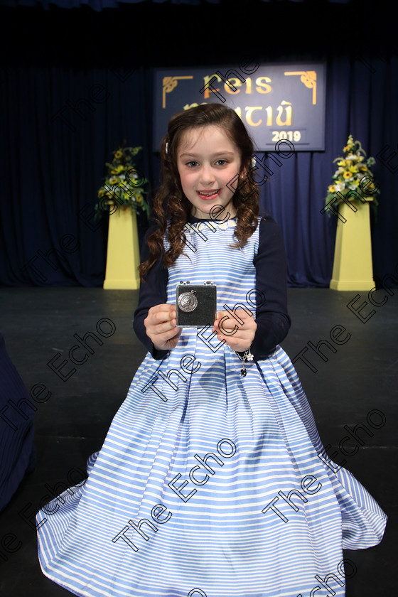 Feis31032019Sun63 
 63
Bronze Medallists Amy Wall Kennedy from Courtmacsherry.

Class: 368: Solo Verse Speaking Girls 7 Years and Under Section 5 Either: The Mermaid Theresa Heine. Or: Night Ride Celia Warren.

Feis Maiti 93rd Festival held in Fr. Mathew Hall. EEjob 31/03/2019. Picture: Gerard Bonus