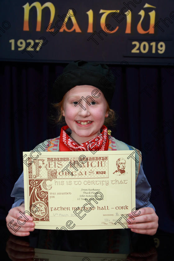 Feis04032019Mon50 
 50
3rd place Joan Keohane from Watergrasshill for singing Little People from Les Miserbles.

Feis Maiti 93rd Festival held in Fr. Mathew Hall. EEjob 04/03/2019. Picture: Gerard Bonus

Feis Maiti 93rd Festival held in Fr. Mathew Hall. EEjob 04/03/2019. Picture: Gerard Bonus