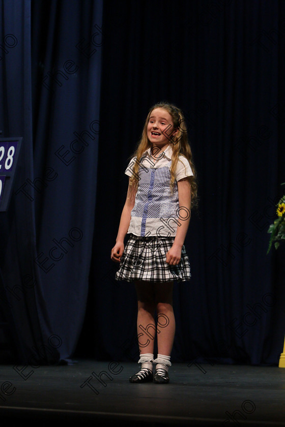 Feis16032018Fri20 
 19~20
Kate O Rordan performing Ballet Shoes.
 Speech and Drama Class: 328: The Fr. Nessan Shaw Memorial Perpetual Cup Dramatic Solo 10 Years and Under Section 3 Feis Maiti 92nd Festival held in Fr. Mathew Hall. EEjob 16/03/2018 Picture: Gerard Bonus.