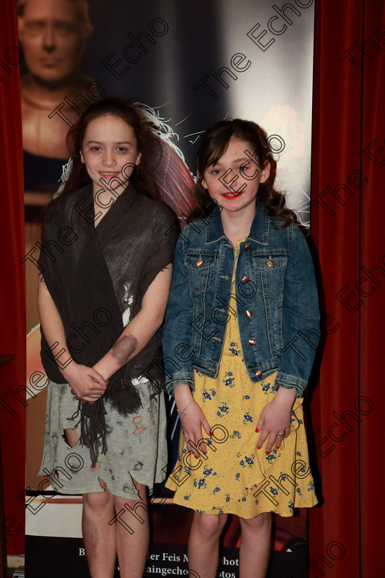 Feis08032019Fri17 
 17
Sophia Newell from Fermoy and Amelia Sheehan from Carrigtwohill.

Class: 328: The Fr. Nessan Shaw Memorial Perpetual Cup Dramatic Solo 10YearsandUnder Section 1 A Solo Dramatic Scene not to exceed 4 minutes.

Feis Maiti 93rd Festival held in Fr. Mathew Hall. EEjob 08/03/2019. Picture: Gerard Bonus