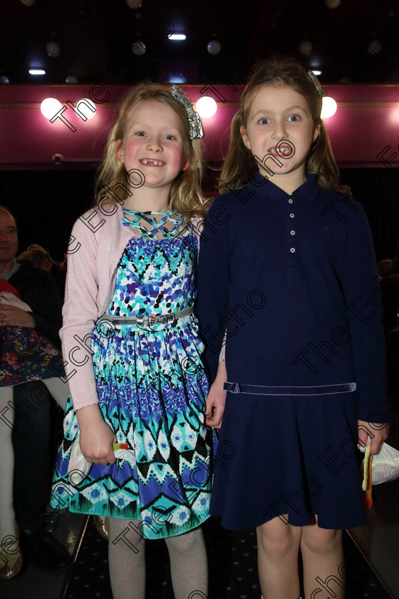 Feis30032019Sat40 
 40
3rd time performer Bella Ryan and 2nd time performer Moyah Deasy from Ballinlough.

Class: 368: Solo Verse Speaking Girls 7 Years and Under Section 4 Either: The Mermaid Theresa Heine or Night Ride Celia Warren.

Feis Maiti 93rd Festival held in Fr. Mathew Hall. EEjob 30/03/2019. Picture: Gerard Bonus