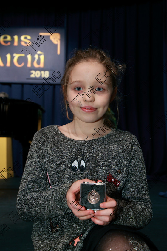 Feis07022018Wed14 
 14
Bronze Medallist Caoimhe Owen.
 Instrumental Music Class: 167: Piano Solo8 Years and Under Feis Maiti 92nd Festival held in Fr. Mathew Hall. EEjob 05/02/2018 Picture: Gerard Bonus.