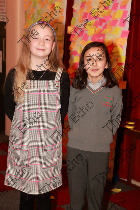 Feis19032019Tue01 
 1
Performers Sophie Nevelle Mulcahy and Maia Nakajima from Waterfall and Ballincollig.

Class: 365: Solo Verse Speaking Girls 10Years and Under Section 2 Either: Meeting Rachel Field or: Wanted A Witches Cat Shelagh McGee.

Feis Maiti 93rd Festival held in Fr. Mathew Hall. EEjob 19/03/2019. Picture: Gerard Bonus.