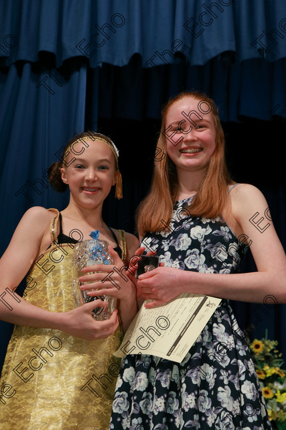 Feis08032018Thu30 
 30
Overall Trophy winner and Silver Medallist Abbie Palliser-Kehoe from Carrigaline and ine Watson from Douglas

Singing and School Choirs Class: 112: The C.A.D.A. Perpetual Trophy Solo Action Song 14 Years and Under Section 2 Feis Maiti 92nd Festival held in Fr. Mathew Hall. EEjob 06/03/2018 Picture: Gerard Bonus.