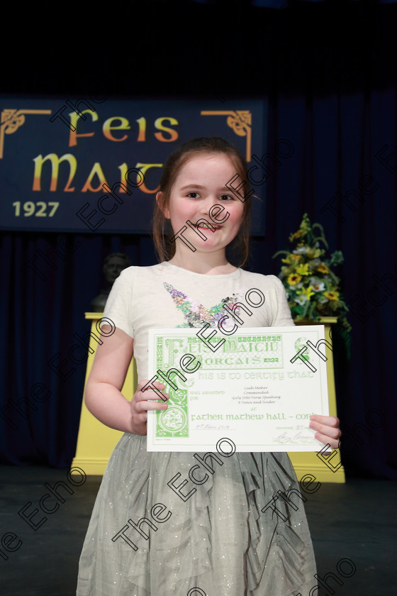 Feis08032019Fri62 
 62
Commended Leah Maher from Rochestown.

Class: 366: Solo Verse Speaking Girls 9YearsandUnder Section 1 Either: My Pain Ted Scheu. Or: Midsummer Magic Cynthia Rider.

Feis Maiti 93rd Festival held in Fr. Mathew Hall. EEjob 08/03/2019. Picture: Gerard Bonus