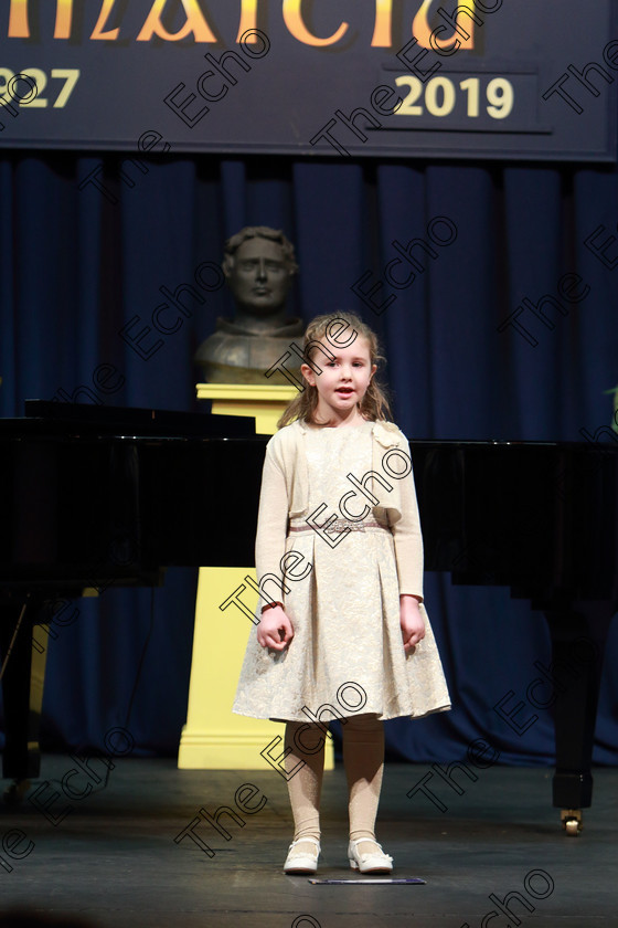 Feis26022019Tue03 
 3
Emily Lynch from Glanmire singing a Winning Song.

Class: 56: 7 Years and Under arr. Herbert Hughes Little Boats (Boosey and Hawkes 20th Century Collection).

Feis Maiti 93rd Festival held in Fr. Mathew Hall. EEjob 26/02/2019. Picture: Gerard Bonus