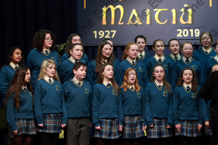 Feis27022019Wed59 
 56~60
Glanmire Community School singing Its Only a Paper Moon and Can You Hear Me

Class: 82: The Echo Perpetual Shield Part Choirs 15 Years and Under Two contrasting songs.

Feis Maiti 93rd Festival held in Fr. Mathew Hall. EEjob 27/02/2019. Picture: Gerard Bonus