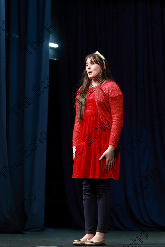 Feis19032019Tue23 
 23
Isolyn OConnor from Ballymore giving a Commended performance.

Class: 364: Solo Verse Speaking Girls 11 Years and Under Section 2 Either: Cat Mary Britton Miller or: The Dark James Carter.

Feis Maiti 93rd Festival held in Fr. Mathew Hall. EEjob 19/03/2019. Picture: Gerard Bonus.