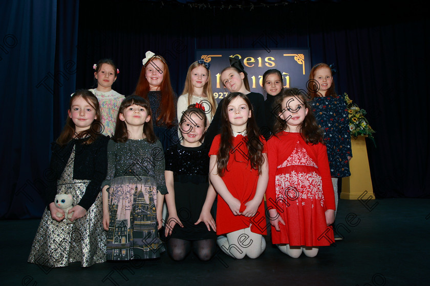 Feis11032018Sun54 
 54
Performers for the last section of the class; not in order but the Feis list reads; Emily Barry, ine Morrissey, Ellie OCallaghan, Ruby McSweeney, Isabelle Walsh, Hettie Hough, Ciara Carson, Alison OHalloran, Mia OKeeffe, Emily OFlynn and Alexandra Bagnall from Rathcormac, Glounthaune, Cloughroe and Watergrasshill. Speech and Drama Class: 368: Solo Verse Speaking Girls 7 Years and Under Section 5 Feis Maiti 92nd Festival held in Fr. Mathew Hall. EEjob 10/03/2018 Picture: Gerard Bonus.