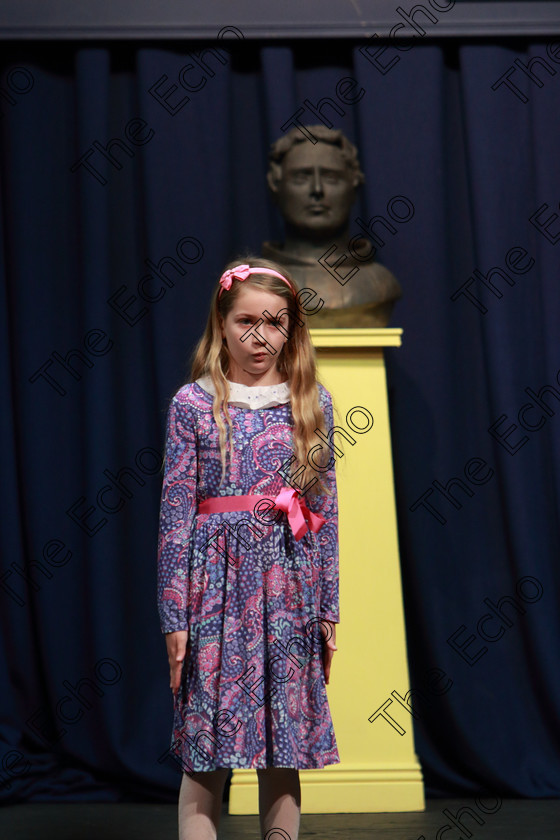 Feis23032019Sat24 
 24
Amelia Bradley from Waterfall performing.

Class: 367: Solo Verse Speaking Girls 8Years and Under Section 3 Either: Breakdown Jean Kenward or The Haunted House John Foster.

Feis Maiti 93rd Festival held in Fr. Mathew Hall. EEjob 23/03/2019. Picture: Gerard Bonus.