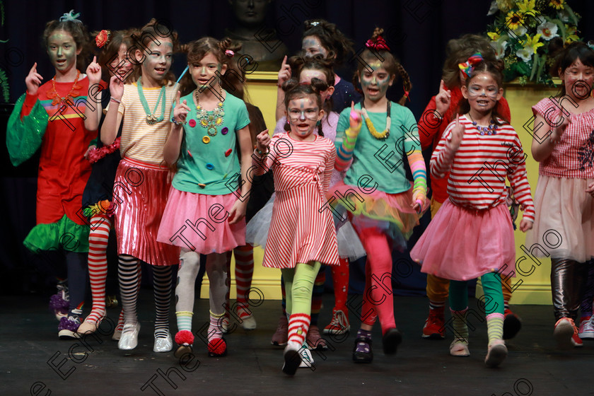 Feis12022019Tue15 
 10~15
Rockboro Primary School performing Green Eggs and Ham from Seussical the Musical.

Class: 104: The Pam Golden Perpetual Cup Group Action Songs -Primary Schools Programme not to exceed 8 minutes.

Feis Maiti 93rd Festival held in Fr. Mathew Hall. EEjob 12/02/2019. Picture: Gerard Bonus