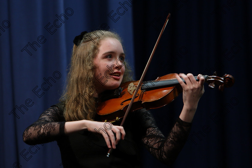 Feis31012018Wed24 
 24
Gold Medal performance by Helen Ruthledge from Blackrock for Mendelssohn Violin Concerto 3rd movment.
 Instrumental Music; Class: 236 The Shanahan & Co. Perpetual Cup: Advance Violin, one movement from a Concerto; Feis Maiti 92nd Festival held in Fr. Matthew Hall. EEjob 31/01/2018. Picture: Gerard Bonus.