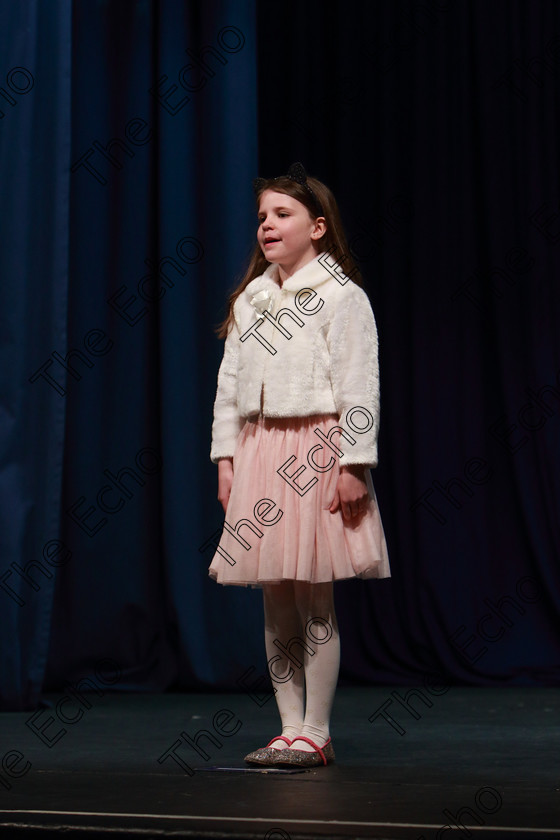 Feis31032019Sun14 
 14
Commended Performance: Emma Griffin from Bishopstown.

Class: 369: Solo Verse Speaking Girls 6 Years and Under Section 3 Either Ice Cone Island Bernard Lodge or Night Fright Marian Swinger.

Feis Maiti 93rd Festival held in Fr. Mathew Hall. EEjob 31/03/2019. Picture: Gerard Bonus