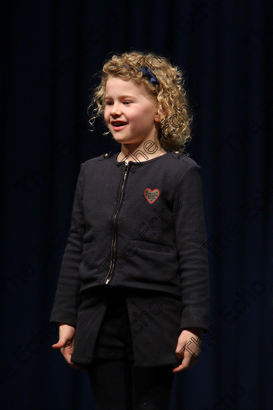 Feis24022018Sat40 
 40
Thea Barry performing.
 Speech and Drama Class: 369: Solo Verse Speaking Girls 6 Years and Under Section 3 Feis Maiti 92nd Festival held in Fr. Mathew Hall. EEjob 24/02/2018 Picture: Gerard Bonus.